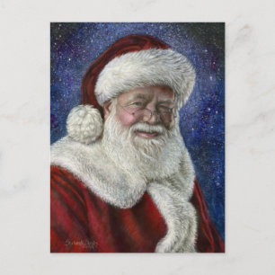 Santa amongst the Stars Holiday Postcard