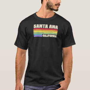 Santa Ana California Pride Rainbow Flag Gay Pride  T-Shirt