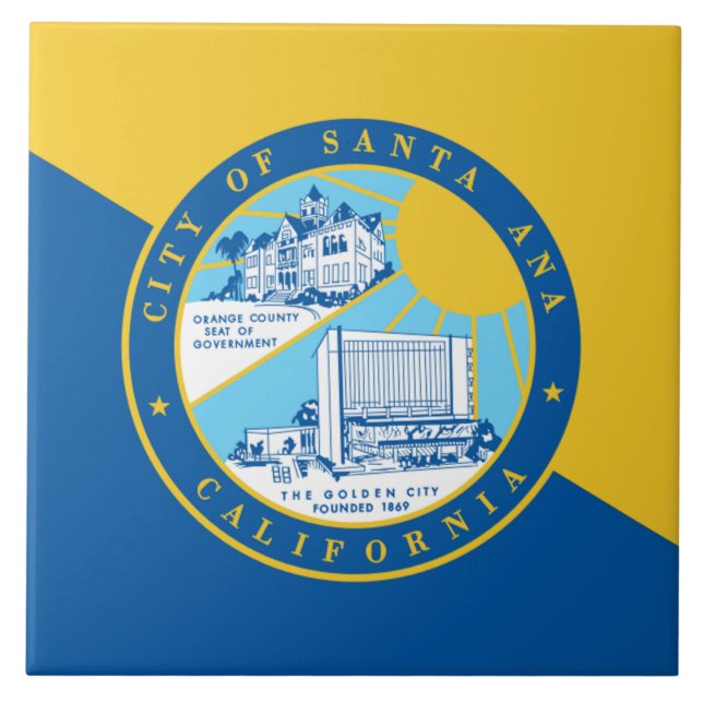 Santa Ana city flag Ceramic Tile (Front)