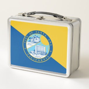 Santa Ana city flag Metal Lunch Box
