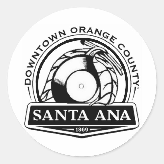 Santa Ana Funk Classic Round Sticker (Front)