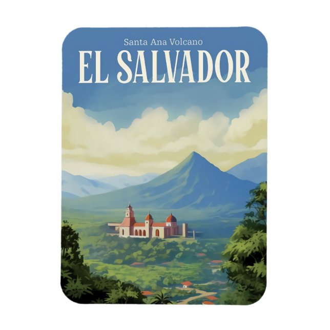 Santa Ana Volcano El Salvador Travel Souvenir Magnet (Vertical)