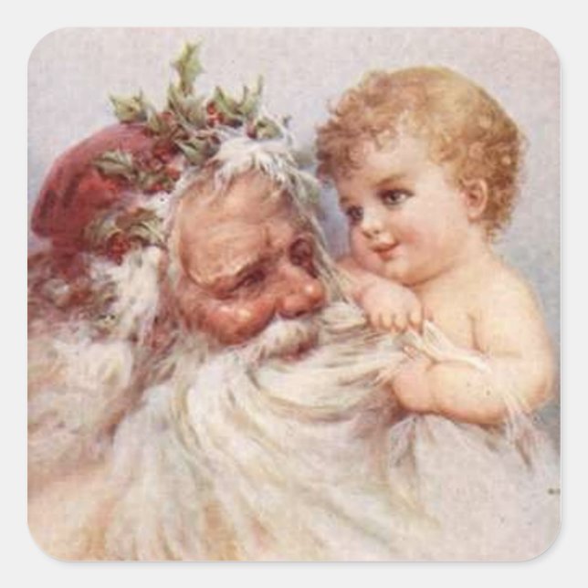 Santa and Baby - Sticker (Front)
