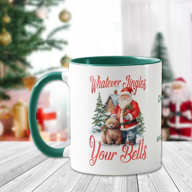 Santa and Bear Jingle Your Bells Christmas Mug (Creator Uploaded)