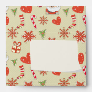 Santa and candy canes envelopes