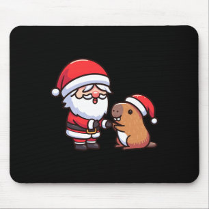 Santa And Capybara High-fiving Toddler Boys Christ Mouse Pad