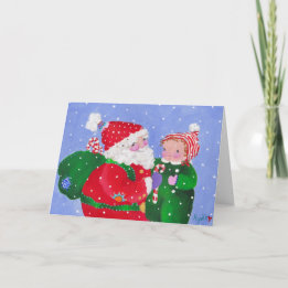 Santa and Child card