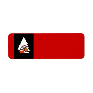Santa And Christmas Tree Christmas Label Return Address Label