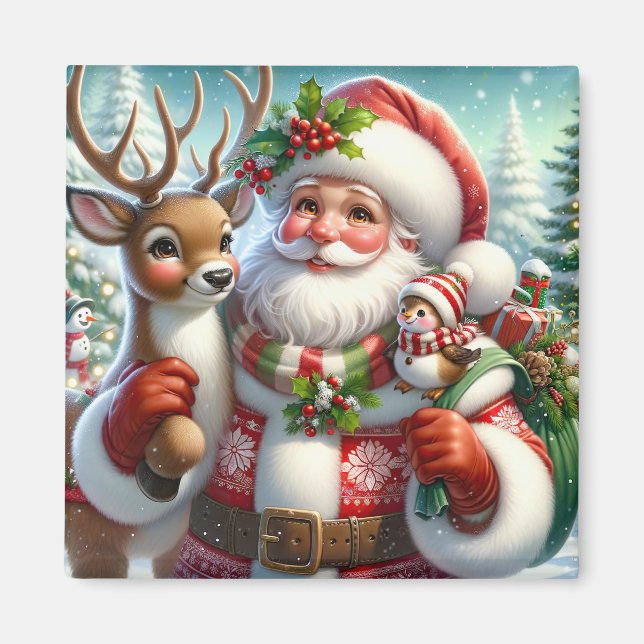 Santa and Companion Magnet (Front)