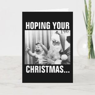 SANTA AND CRYING CHILD CHRISTMAS CARDS