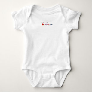 "Santa and Dinosaurs Magic" Baby Bodysuit