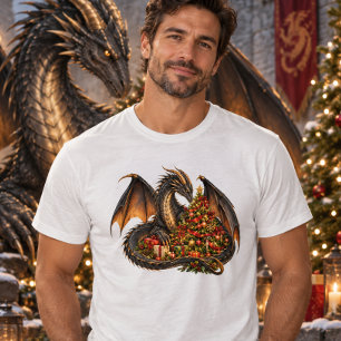 Santa and Dragons  T-Shirt