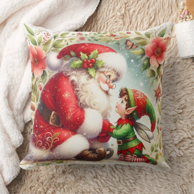 Santa And Elf 6 Cushion (Blanket)