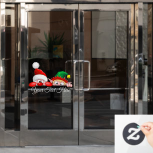 Santa and Elf Cute and funny Christmas Cartoon Cha