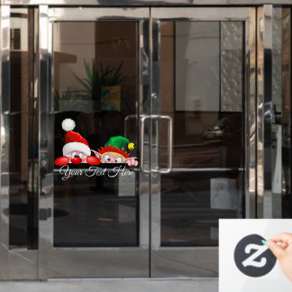 Santa and Elf Cute and funny Christmas Cartoon Cha