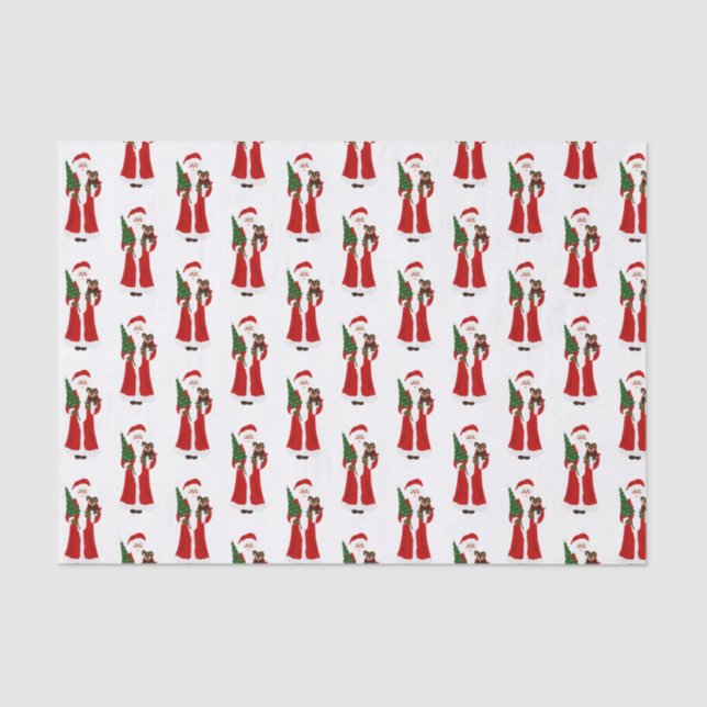 Santa and Friend Tissue Paper (Front)