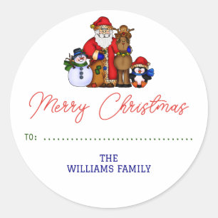 Santa and Friends Christmas Crew Sticker