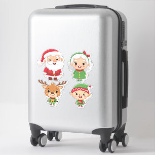 Santa and Friends Sticker Pack Cute Santa, Mrs.