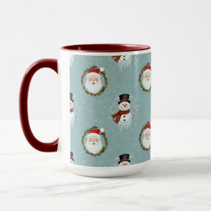 Santa And Frosty Christmas Mug