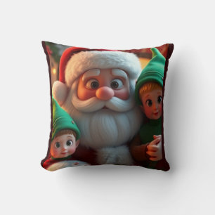 Santa and his elves cushion