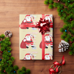 Santa and His Sack of Presents Wrapping Paper