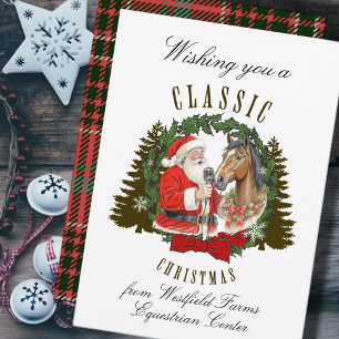 Santa and Horse Christmas Greeting Card