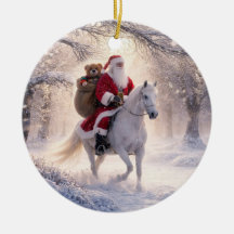 Santa and Horse Cute Snow Bag of Toys