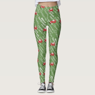 Santa and Merry Christmas graphic Leggings