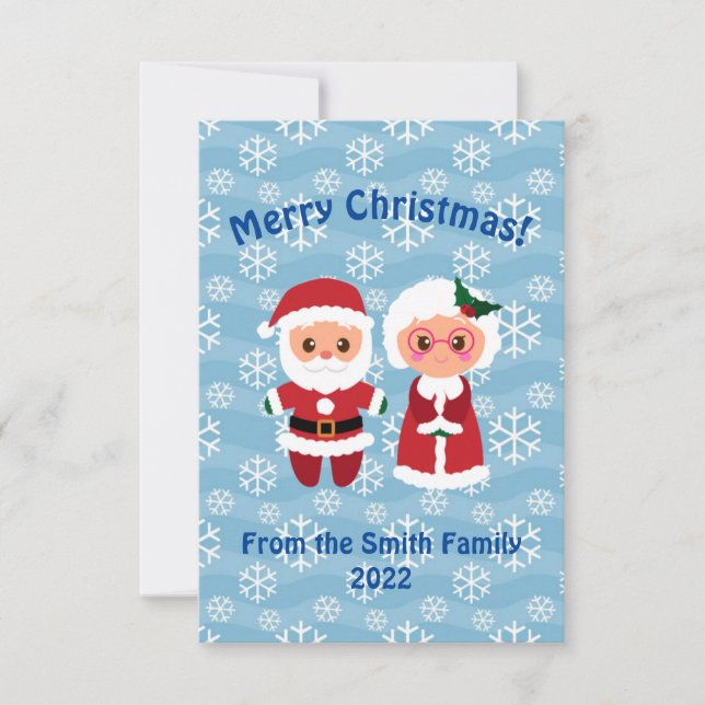 Santa and Mrs. Claus Christmas Card (Front)