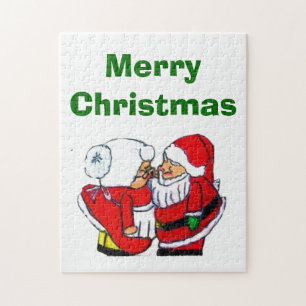 SANTA AND MRS. CLAUSE CHRISTMAS KISS puzzle