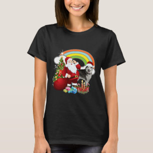 Santa And My Dog Husky     T-Shirt