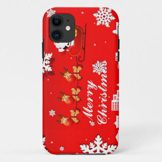 Santa and Reindeer Christmas iPhone 11 Case
