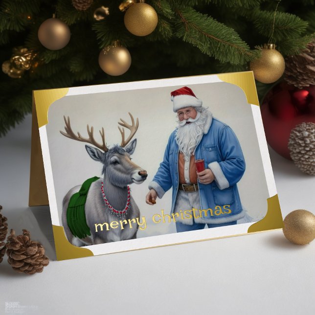 Santa and Reindeer Holiday Card (Creator Uploaded)