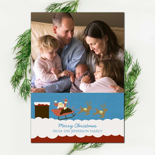 Santa and Reindeer Holiday Photo Card (Santa and Reindeer Holiday Photo Card)