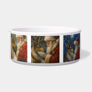Santa and Reindeer Pet Bowl