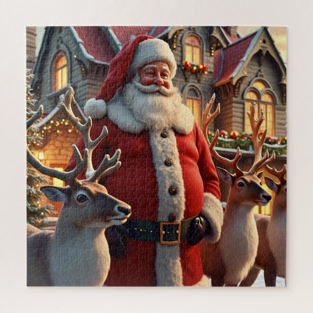 Santa and Reindeer Puzzle (Vertical)