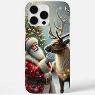 Santa And Reindeer, Snowy Forest, Christmas Tree 8 iPhone 16 Pro Max Case
