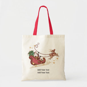 Santa and Reindeer Tote - SRF Bag