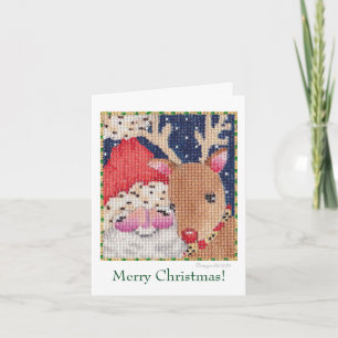 Santa and Rudolf card