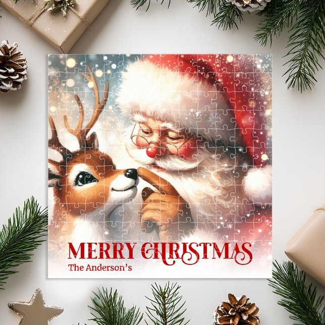Santa and Rudolph Personalized Holiday Puzzle Gift (Santa and Rudolph Personalized Holiday Puzzle Gift)
