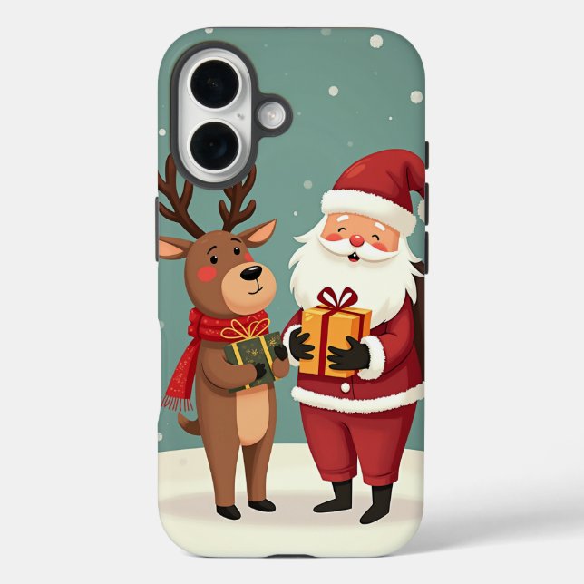 Santa and Rudolph's Gift Exchange Case-Mate iPhone Case (Back)