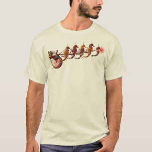 Santa and Seahorse Sleigh T-shirt