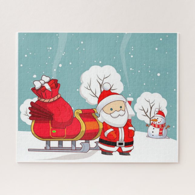 Santa and Sleigh Jigsaw Puzzle (Horizontal)
