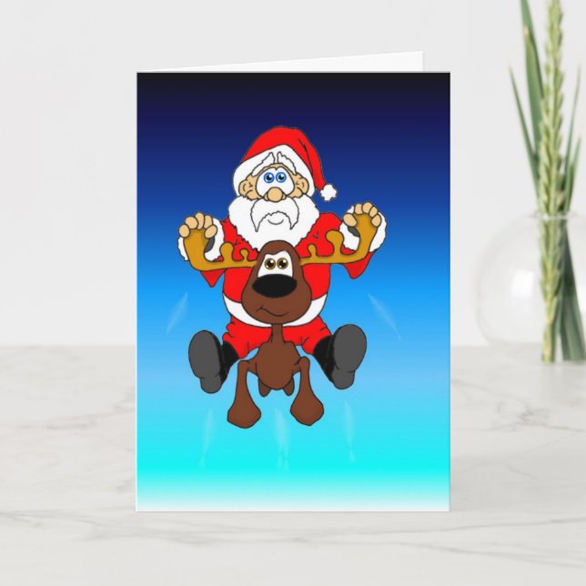 Santa and Smooshy Holiday Card (Front)