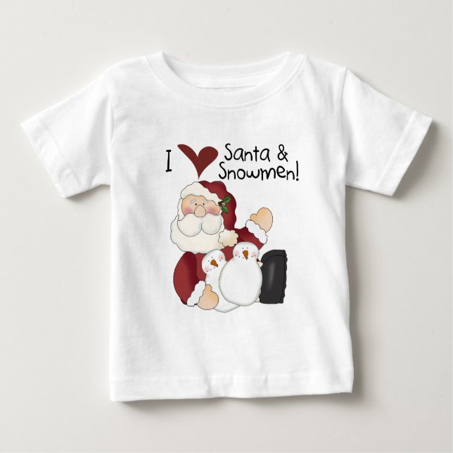 Santa and Snowmen T-shirts and Gifts (Front)
