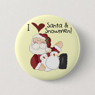 Santa and Snowmen T-shirts and Gifts 6 Cm Round Badge