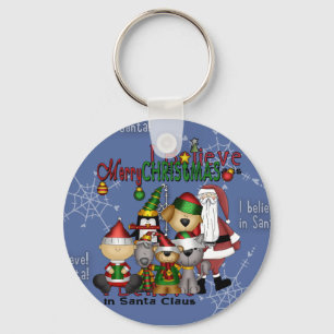 Santa and the gang key ring