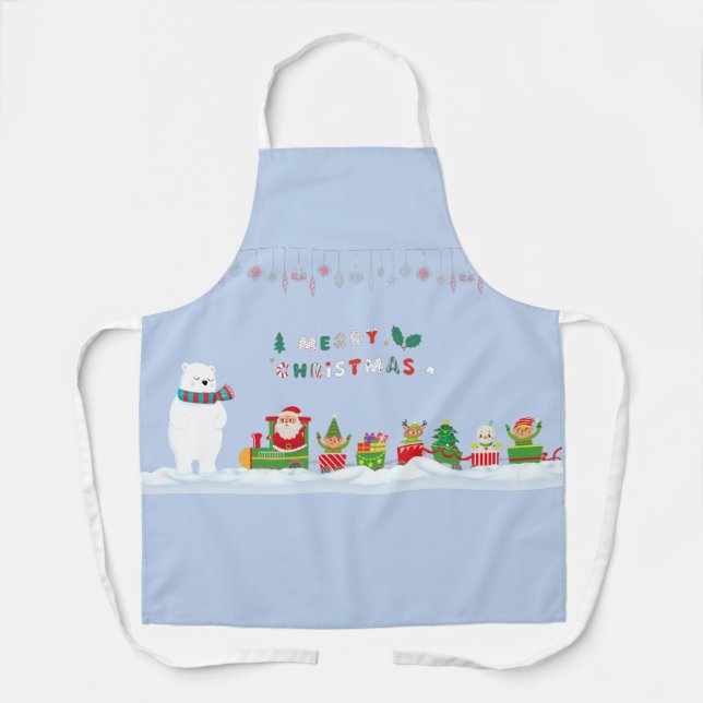 Santa and the Polar Bear Apron (Front)