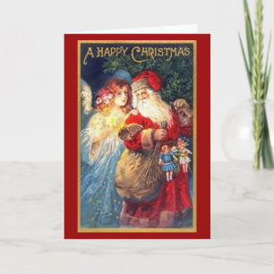Santa & Angel - Christmas Card