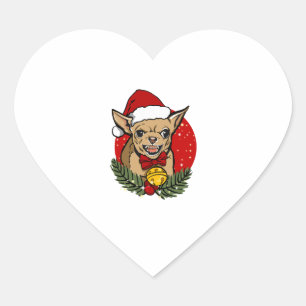 Santa angry chihuahua christmas Classic T-Shirt Heart Sticker